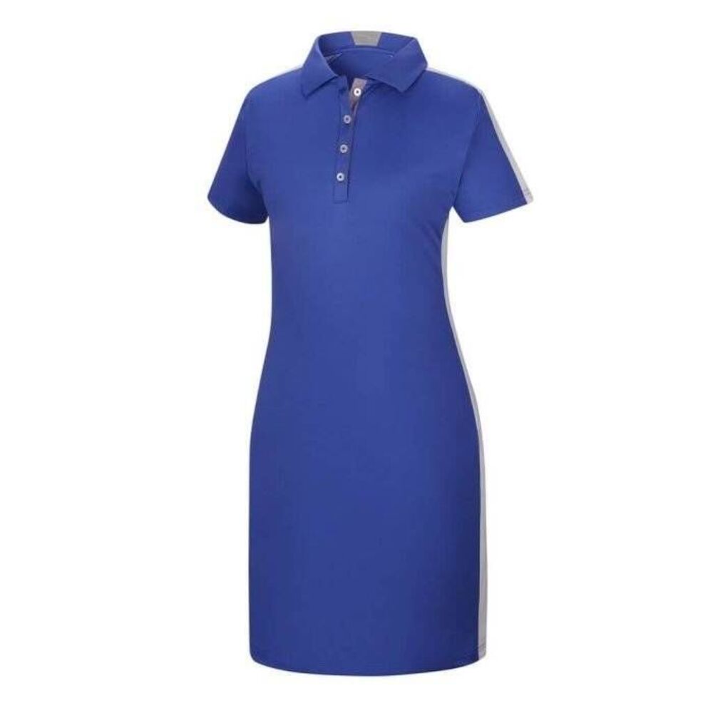FootJoy Blue Knit Shirt Sleeve Polo Style Golf Dress Size Medium
